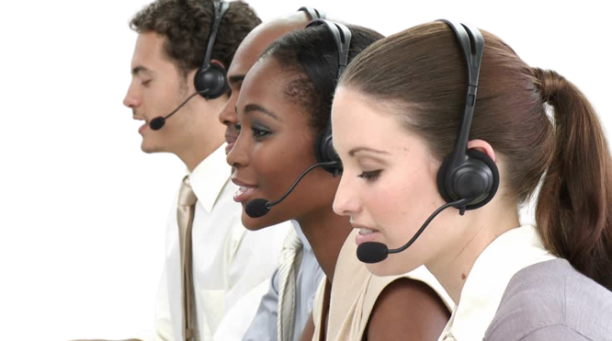 OTTTV customer support agents wearing headsets handling live technical and billing enquiries