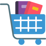 Shopping cart icon representing placing an OTTTV order